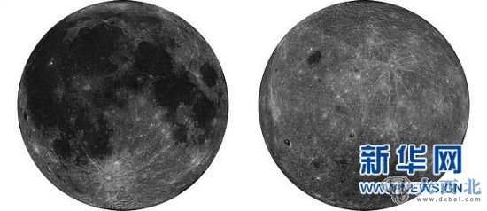 这是全月球正射投影图。