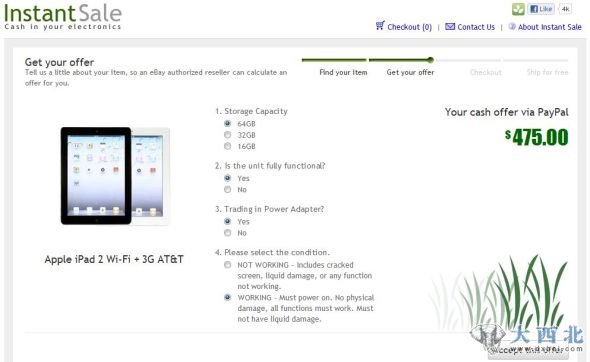 目前eBay以及其他电子商务公司正在推动iPad以旧换新的折现业务。